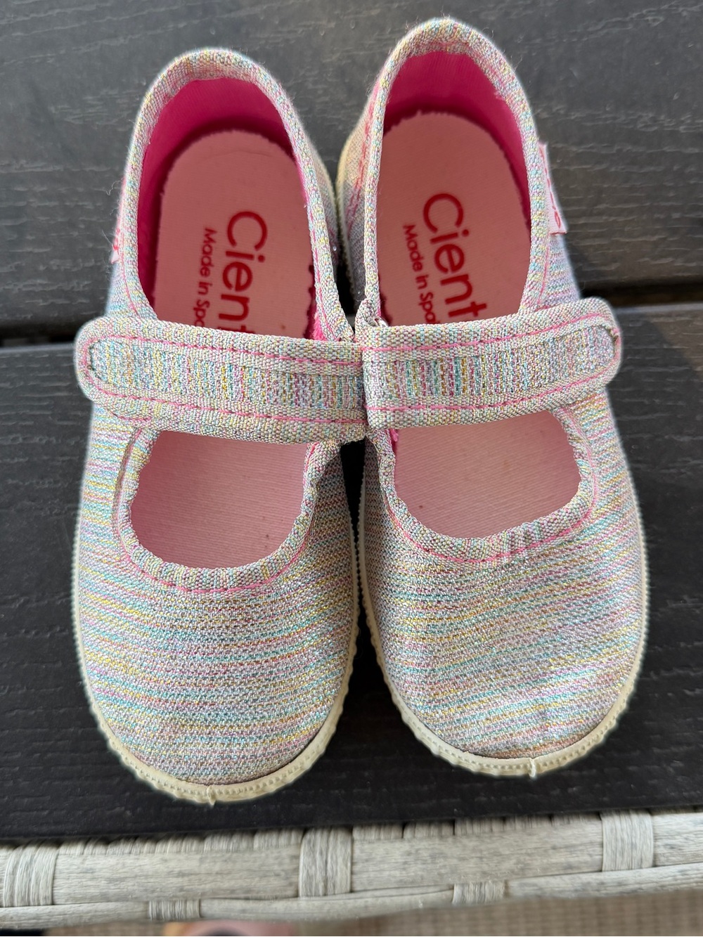 Cienta Pink Multi Mary Jane Kids Shoes